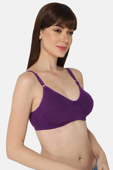 Intimacy Non-Padded Non-Wired High Coverage T-Shirt Bra - Magic Purple — image 2